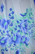 Load image into Gallery viewer, Blue and White Rose Scarf (Long)