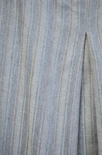 Load image into Gallery viewer, Grey Striped Textile Midi Skirt | S