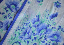 Load image into Gallery viewer, Blue and White Rose Scarf (Long)