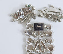 Load image into Gallery viewer, Vintage Sherman Ornate Clear Crystal Bracelet and Earring Set | 1960s
