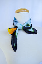 Load image into Gallery viewer, Blue and Yellow Tulip Square Scarf