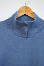 Load image into Gallery viewer, Calvin Klein Blue Wool Blend High Neck Sweater | XS-S