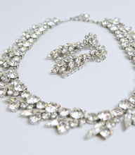 Load image into Gallery viewer, Vintage Sherman Ornate Crystal Necklace and Earring Set | 1950s-1960s