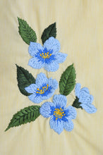 Load image into Gallery viewer, Men's Up-Cycled Hand Embroidered Forget-me-not Oxford Shirt | L