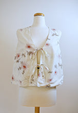 Load image into Gallery viewer, Up-cycled Handcrafted Daisy Printed Tie-Front Vest | Large