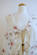 Load image into Gallery viewer, Up-cycled Handcrafted Daisy Printed Tie-Front Vest | Large