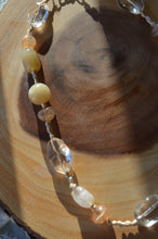 Load image into Gallery viewer, Up-cycled Resin Bead and Ribbon Necklace
