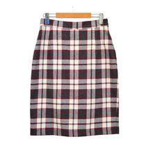 Load image into Gallery viewer, Vintage 1980s-1990s Chic Petites- Made in Canada Gray and Red Tartan Plaid Wool Blend Skirt Small Medium