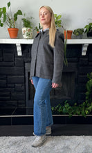 Load image into Gallery viewer, Holt Renfrew Classics Gray Plaid Wool Blazer | L