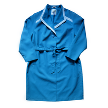 Load image into Gallery viewer, Vintage 1970s-1980s Mona Lisa by Niccolini Teal Trench Coat Extra-Large