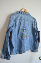 Load image into Gallery viewer, Up-Cycled Ornate Beetle Denim Jacket | M