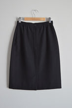 Load image into Gallery viewer, Vintage Black Wool Pencil Skirt