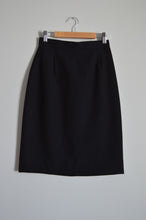 Load image into Gallery viewer, Black Wool Pencil Skirt | XS