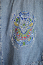 Load image into Gallery viewer, Up-Cycled Ornate Beetle Denim Jacket | M