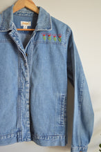 Load image into Gallery viewer, Up-Cycled Ornate Beetle Denim Jacket | M
