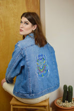 Load image into Gallery viewer, Up-Cycled Ornate Beetle Denim Jacket | M