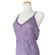 Load image into Gallery viewer, Donna Sheer Mauve Floral Slip Dress | Medium
