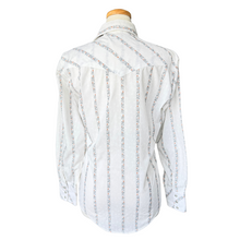 Load image into Gallery viewer, Bar M Rancher Floral and Striped Long Sleeve Collared Shirt | Medium
