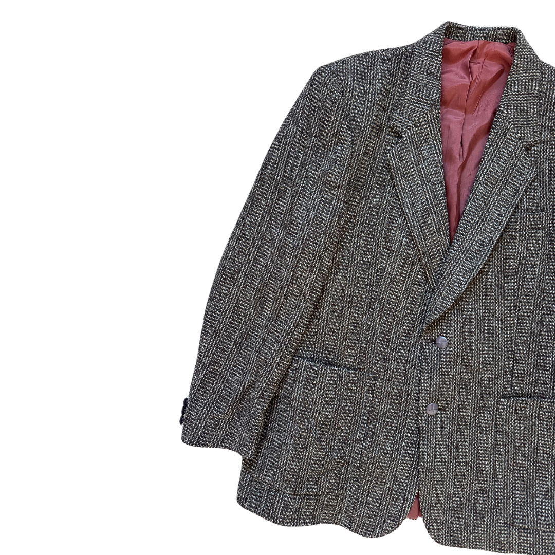 Men's Brown Harris Tweed Blazer | Medium-Large
