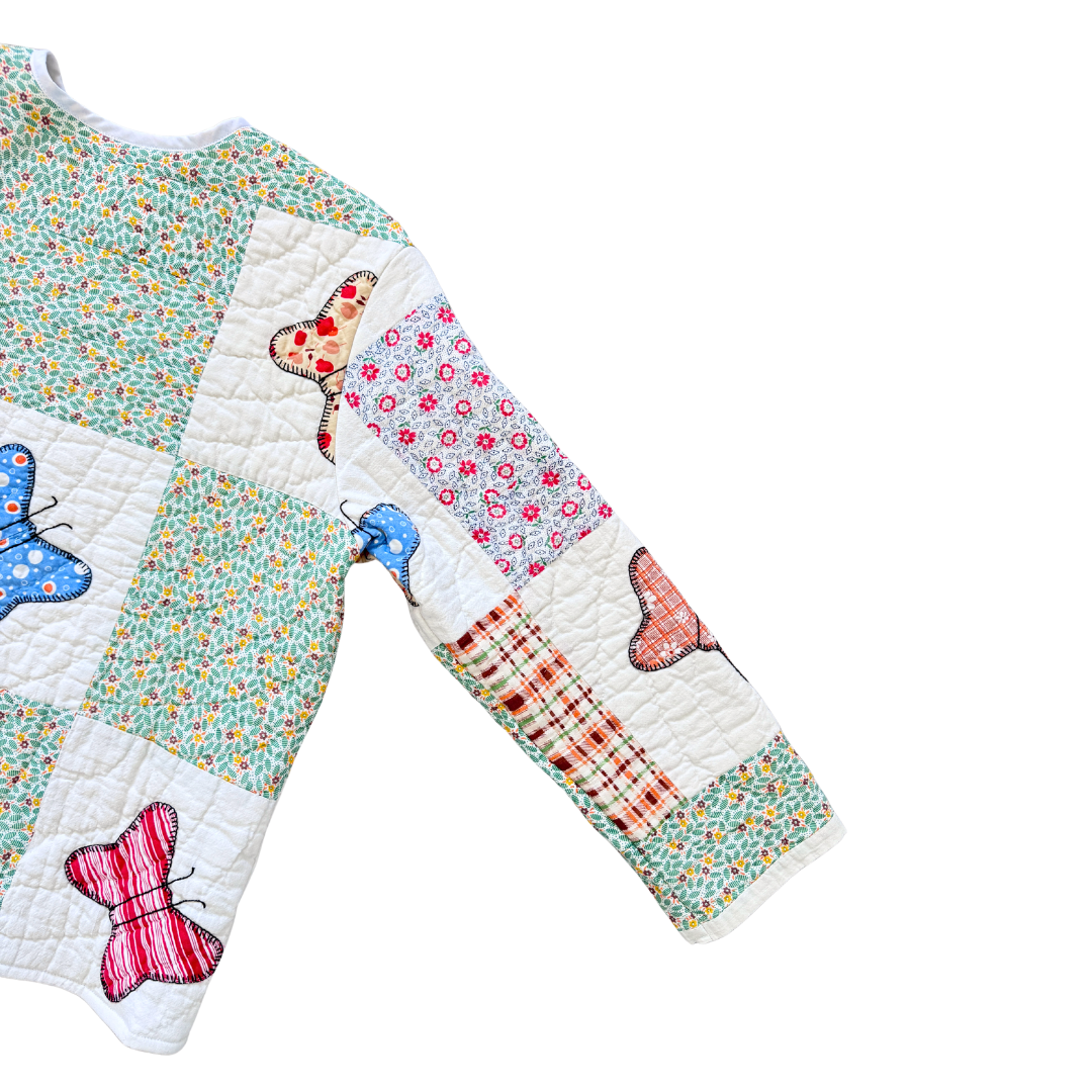 Recycled Quilted Butterfly Jacket | Medium