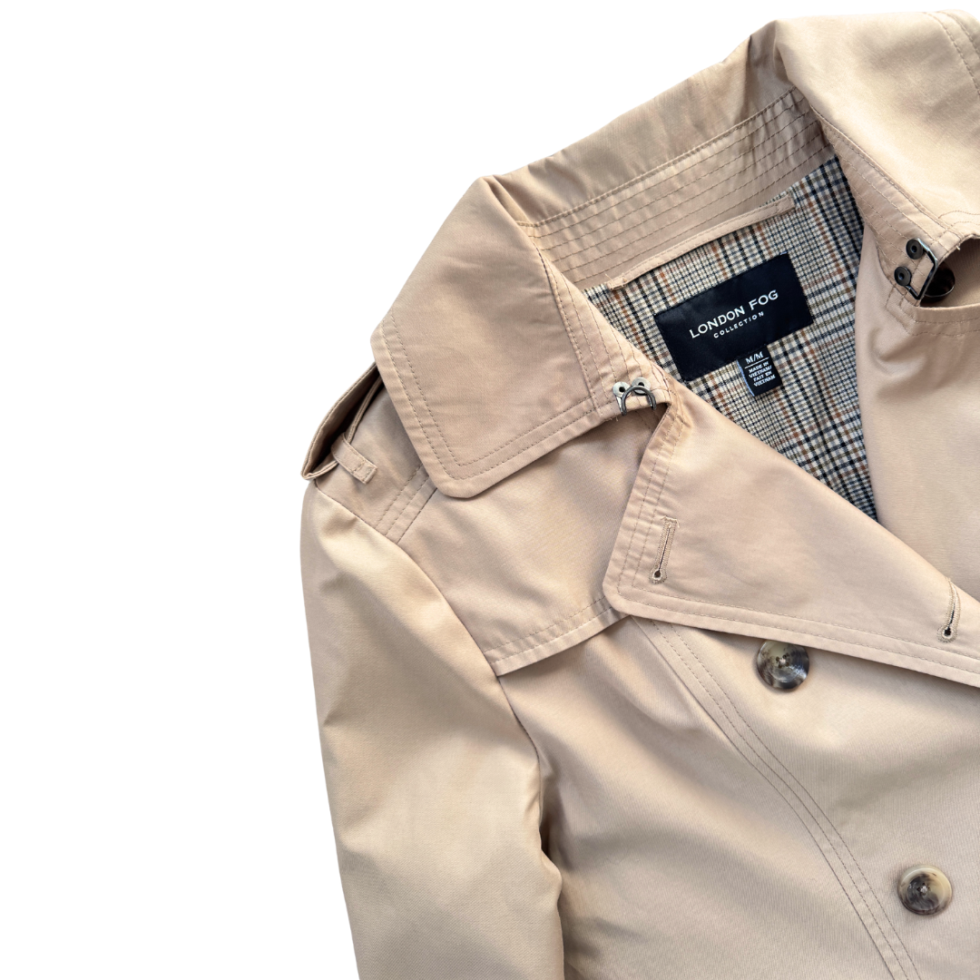 London Fog Khaki Trench Coat | Medium