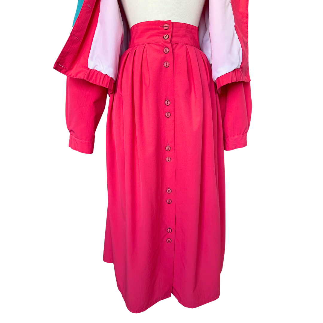 Fashion Gallery Bright Coral Maxi Skirt | Large