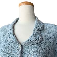 Load image into Gallery viewer, Jantzen Classics Crochet Collared Short Sleeve Blouse | Small
