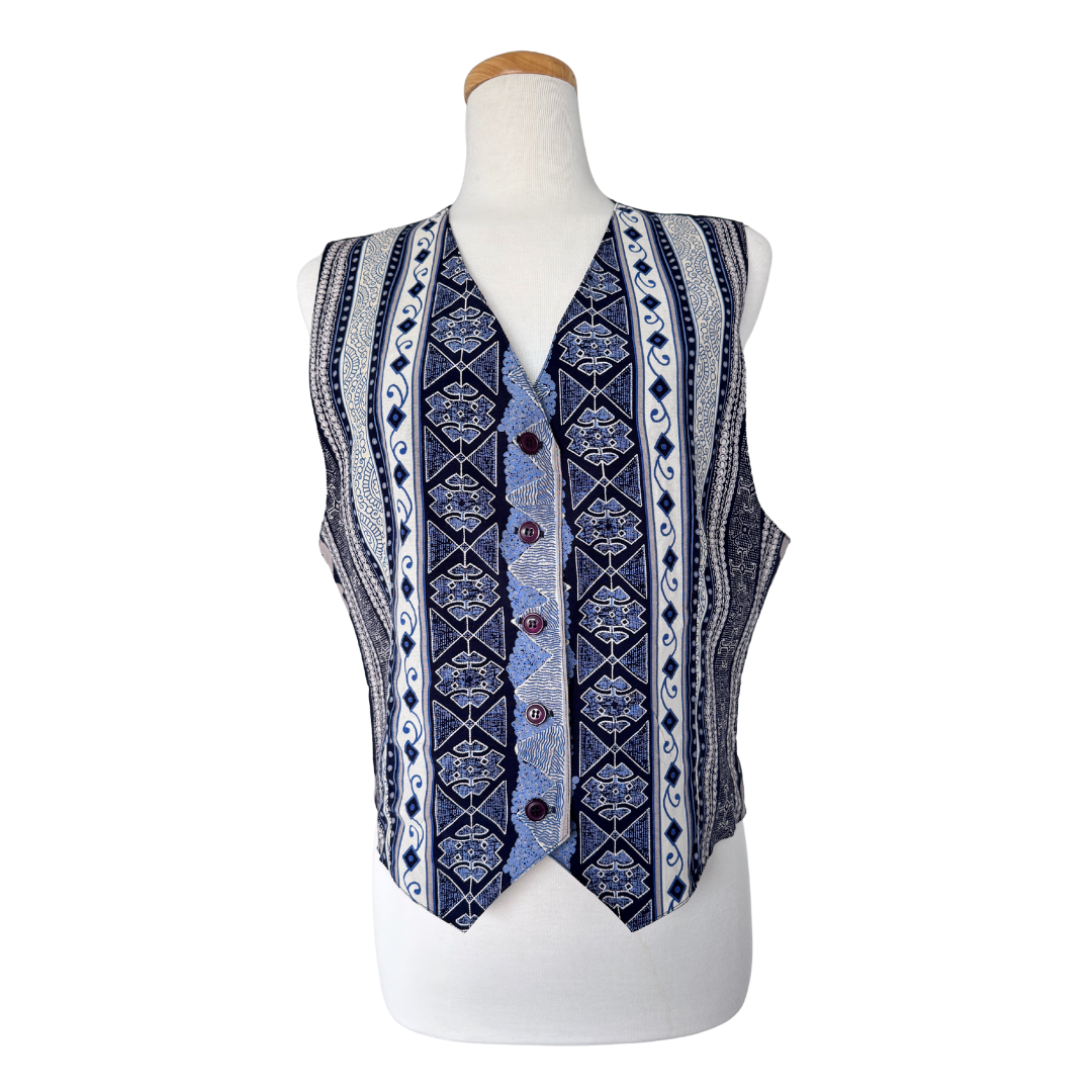 Norton McNaughton Blue Graphic Vest | Medium