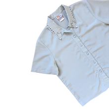 Load image into Gallery viewer, Elite International Light Green Lace Collar Blouse | Large
