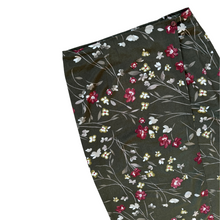 Load image into Gallery viewer, Pariscope Green Maxi Skirt with Red Floral Print | Large
