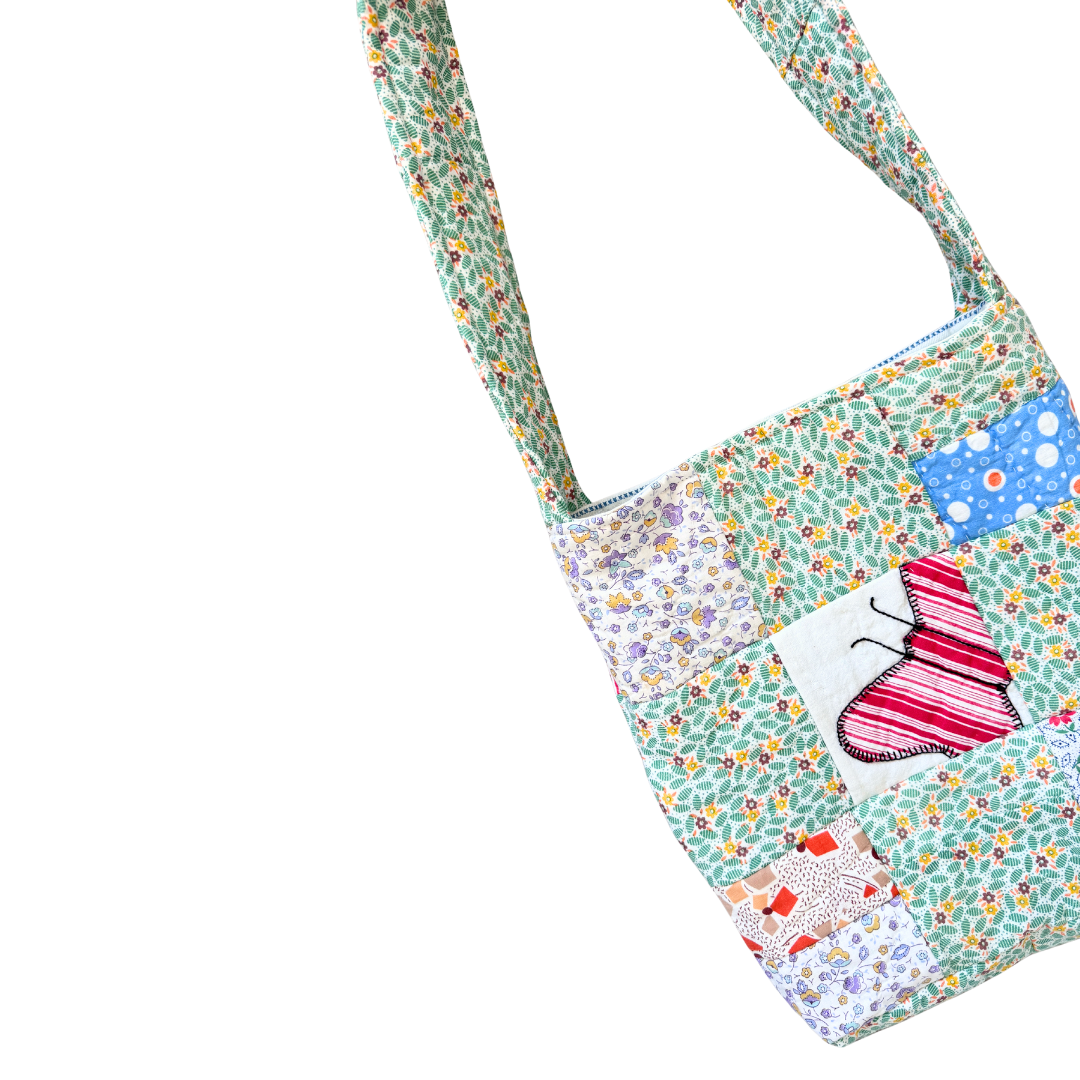 Recycled Butterfly Quilt Bag