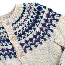 Load image into Gallery viewer, Purple and Teal Fairisle Cardigan | Small
