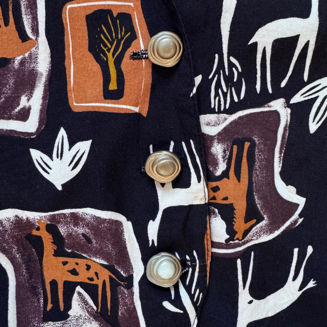 Cleo Petites Safari Print Vest | Medium