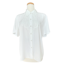 Load image into Gallery viewer, Classique Collections White Embroidered Blouse | Extra-Large
