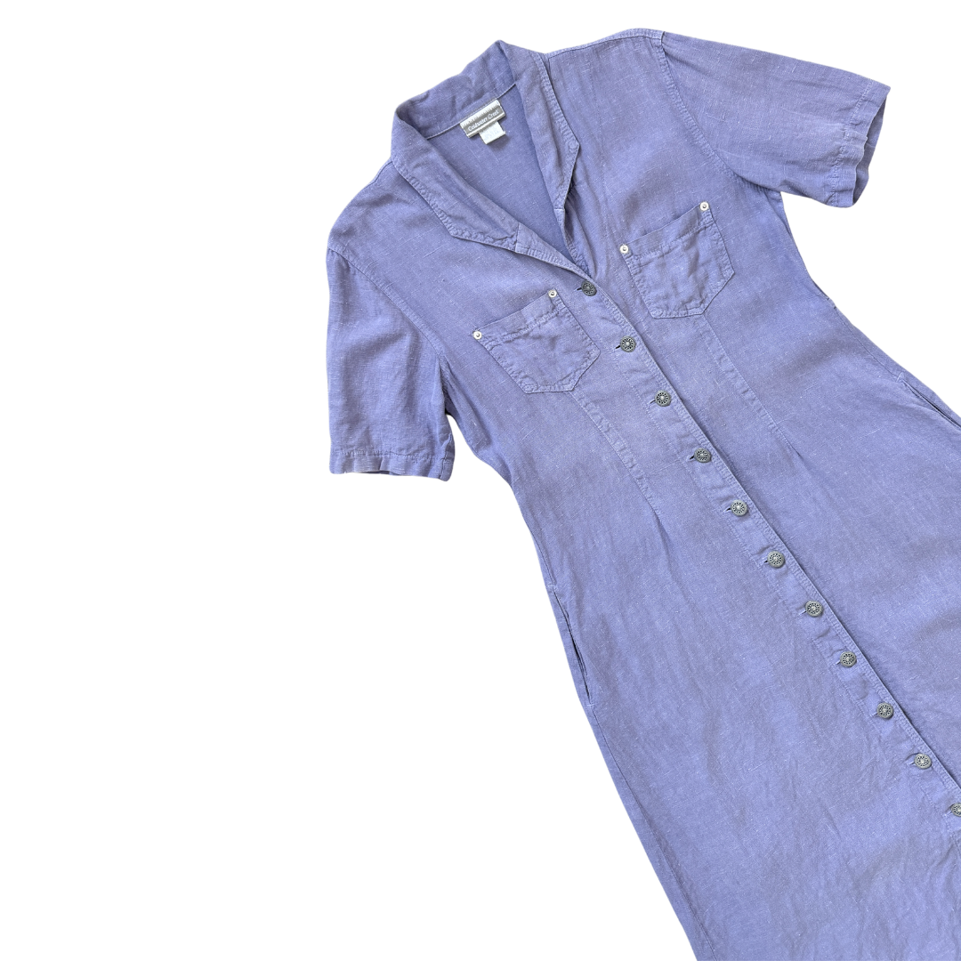 Coldwater Creek Lilac Lilen Maxi Dress | Medium