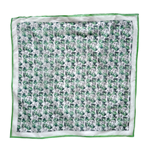 Load image into Gallery viewer, Vintage Sheer Green Floral Square Scarf
