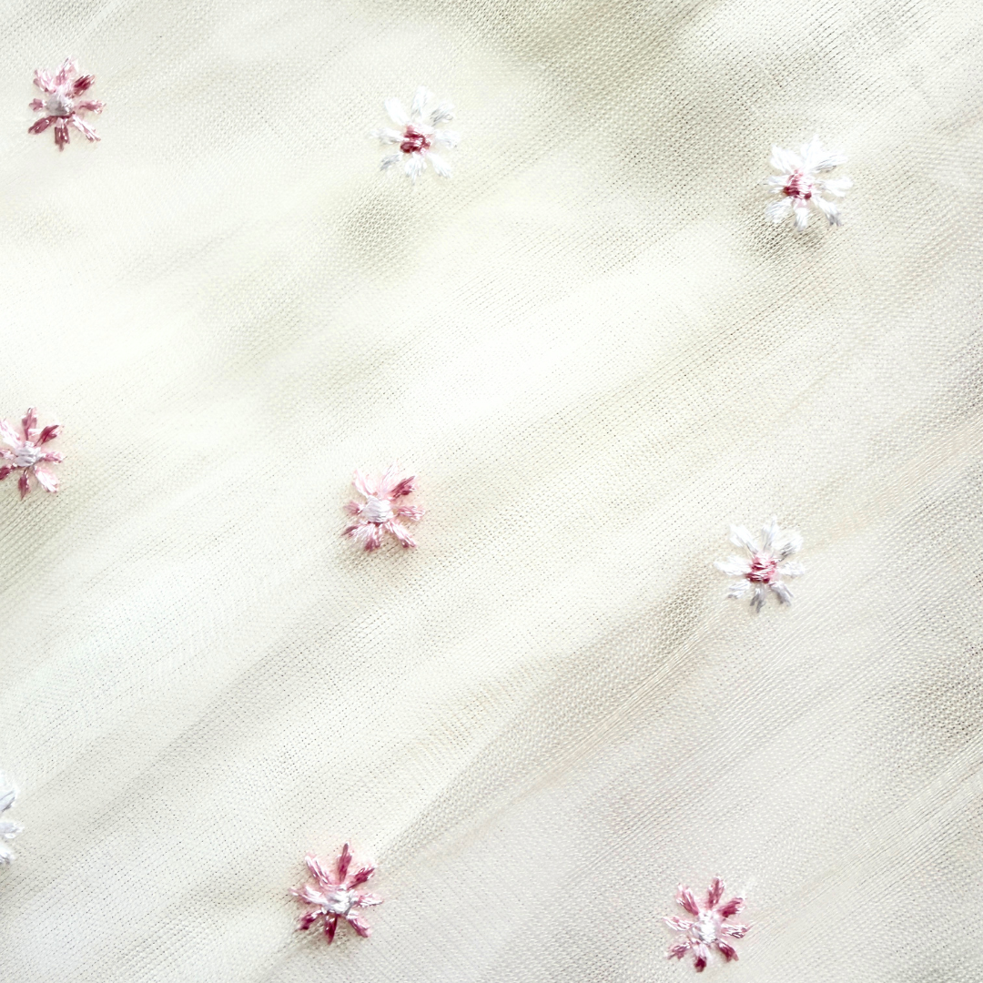 Pink Embroidered Ditzy Floral Fancy Dress | Extra-Small