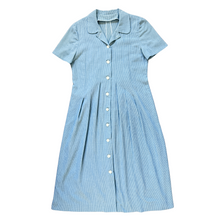 Load image into Gallery viewer, Home Sewn Collared Light Blue Gingham Maxi Dress| Medium
