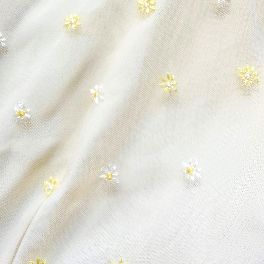 Yellow Embroidered Ditzy Floral Fancy Dress | Small