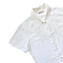 Load image into Gallery viewer, Classique Collections White Embroidered Blouse | Extra-Large
