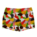 Vintage 70s Patchwork Print Hot Shorts | Extra-Small