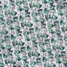 Load image into Gallery viewer, Sheer Green Floral Square Scarf
