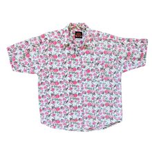 Load image into Gallery viewer, Vintage 1990s Kiss Wear Pink Rose Print Buttoned Shirt | Large
