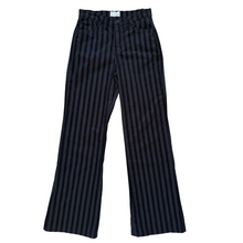Load image into Gallery viewer, Vintage 1990s French Dressing Black Denim and Velvet Striped Pants | 27-28 (Small-Medium)
