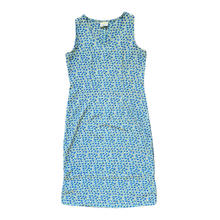 Load image into Gallery viewer, Vintage 1990s E.W. Clothing Green and Blue Floral Shift Dress | Medium
