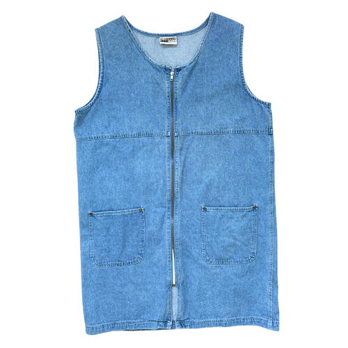 Vintage 1990s Eldorado Reserve Sleeveless Denim Dress | Extra-Large