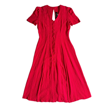 Load image into Gallery viewer, Vintage 1980s Lori Weidner Red Cutout Tie-Back Dress | Medium
