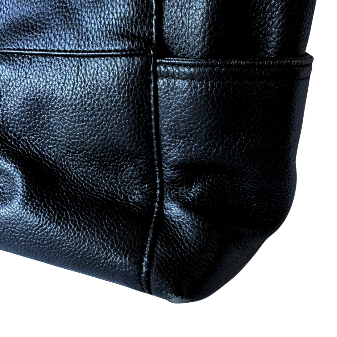 Jessica Genuine Black Leather Purse