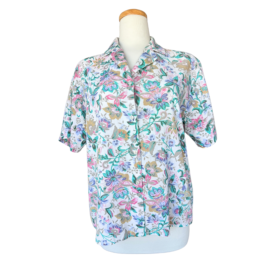 Jessie Floral and Paisley Buttoned Shirt | Large