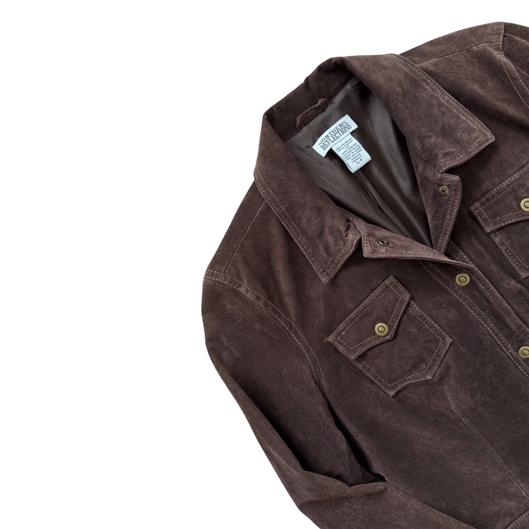 Northern Reflections Brown Suede Jacket | Small